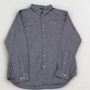 Columbia Sportswear Men’s Large Gray Checkered Button Down Shirt